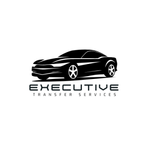 Black Illustrated Car Rental Logo